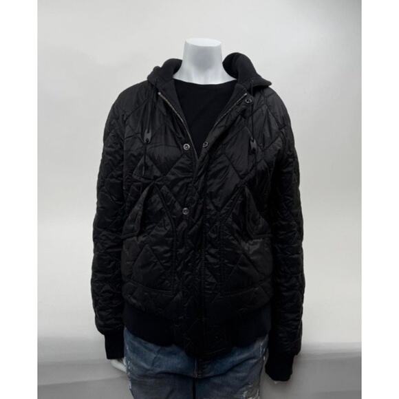 Men's Burberry Black Rare Hooded Reversible Quilted Puffer Jacket Size M - Picture 3 of 13